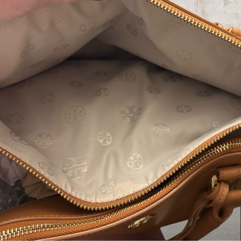 Tory Burch Tan Leather Satchel & Crossbody - Picture 9 of 12
